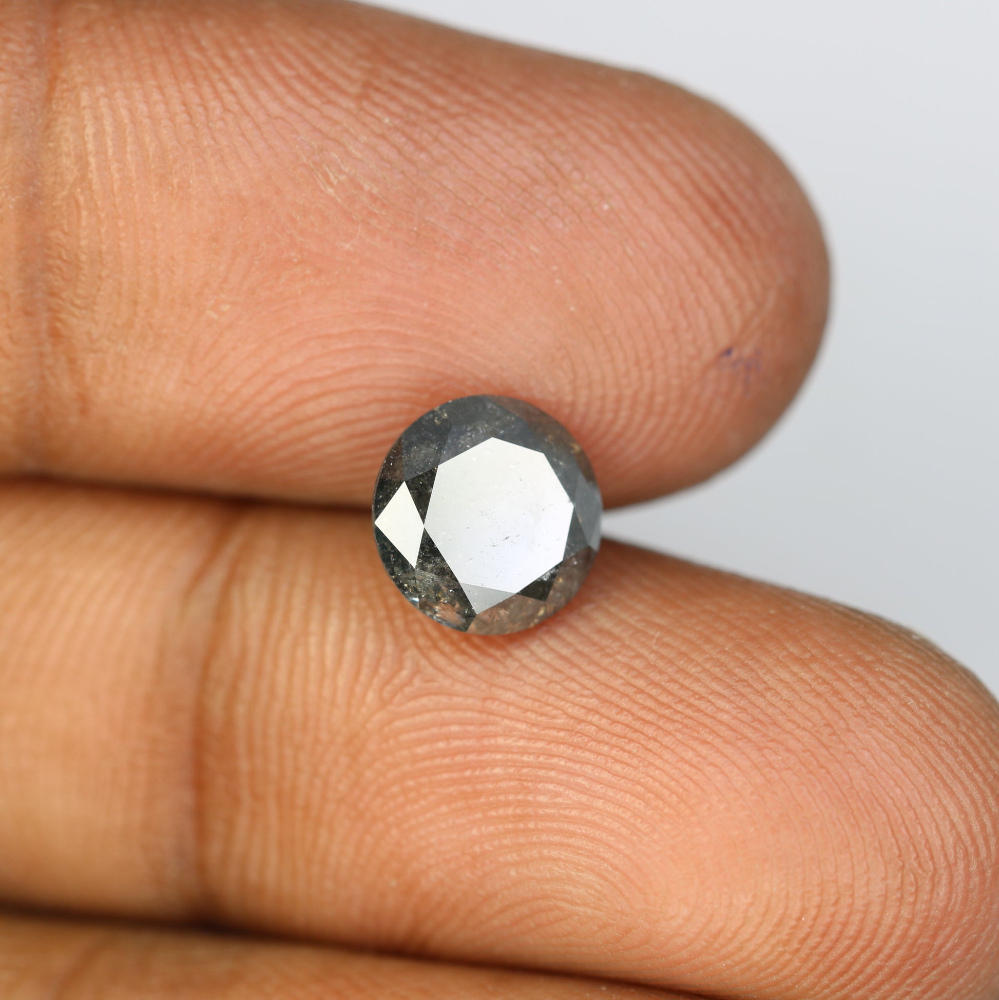 2.30 Carat Salt And Pepper Loose Round Brilliant Cut Diamond For Galaxy Ring - JayKrishna Diamond
