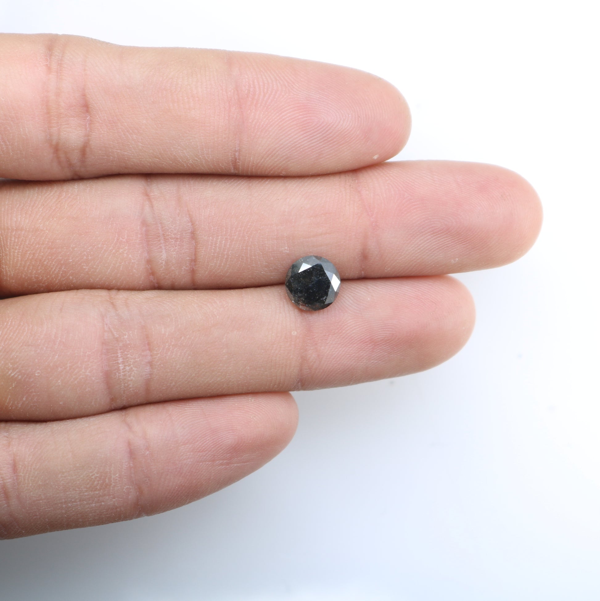 2.30 Carat Salt And Pepper Loose Round Brilliant Cut Diamond For Galaxy Ring - JayKrishna Diamond