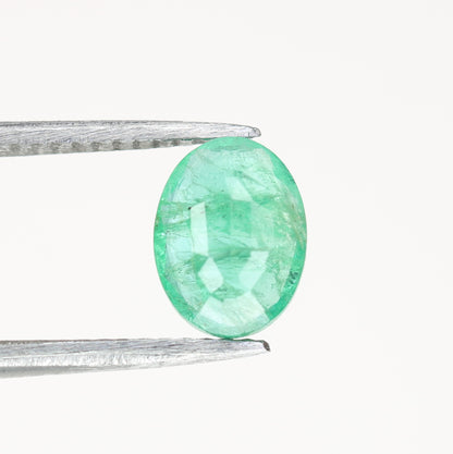 1.09 CT 8.01 CT Natural Green Emerald Oval Cut Gemstone For Wedding Ring - JayKrishna Diamond