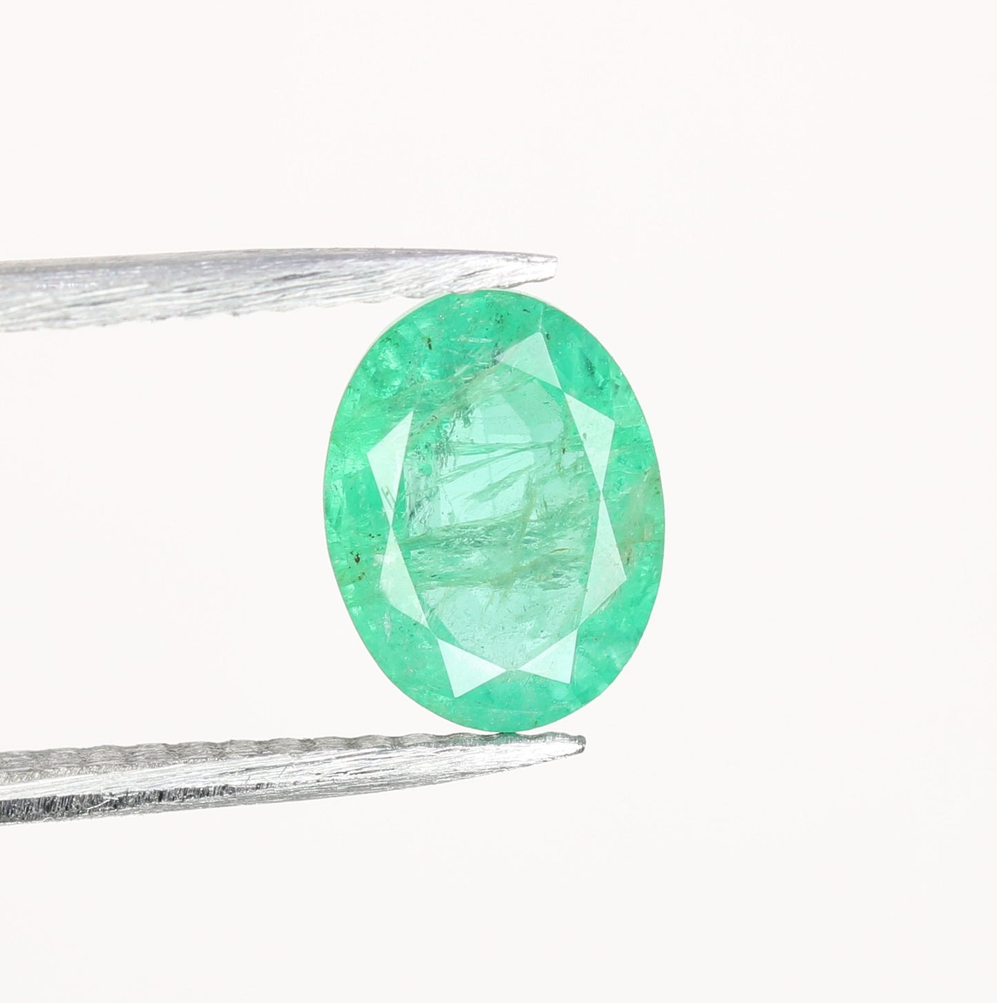 1.09 CT 8.01 CT Natural Green Emerald Oval Cut Gemstone For Wedding Ring - JayKrishna Diamond