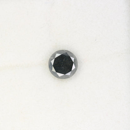 1.14 Carat Black Round Brilliant Cut Salt And Pepper Diamond Ring - JayKrishna Diamond