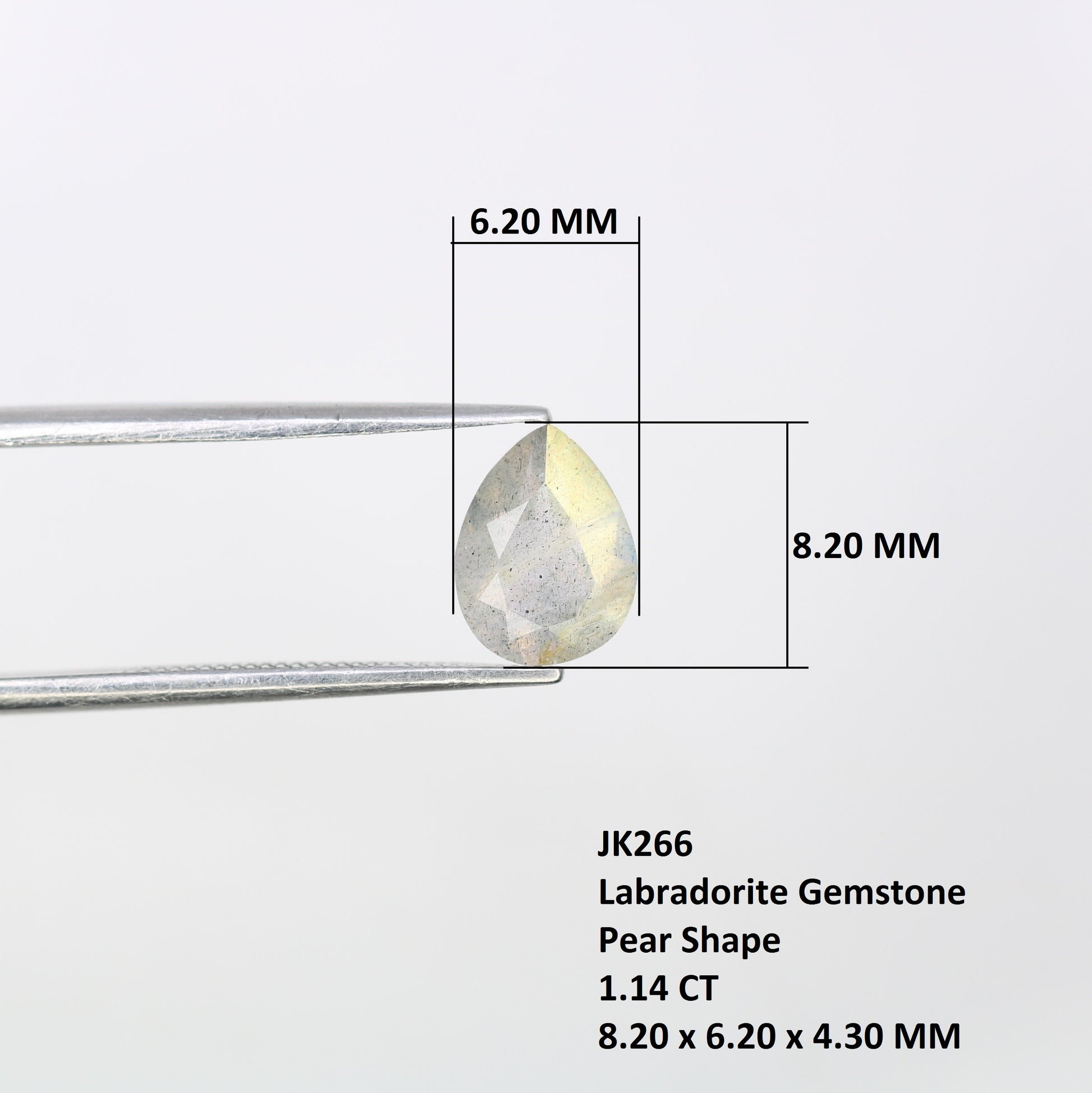Enchanting Elegance: Unveil Romance with our 1.14 CT Pear-Shaped Labradorite Gemstone, Perfect for Your Dream Engagement Ring! - JayKrishna Diamond