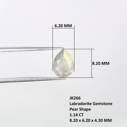 Enchanting Elegance: Unveil Romance with our 1.14 CT Pear-Shaped Labradorite Gemstone, Perfect for Your Dream Engagement Ring! - JayKrishna Diamond