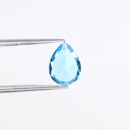 1.32 CT Natural Swiss Blue 8.10 x 6.10 MM Pear Stone For Engagement Ring - JayKrishna Diamond