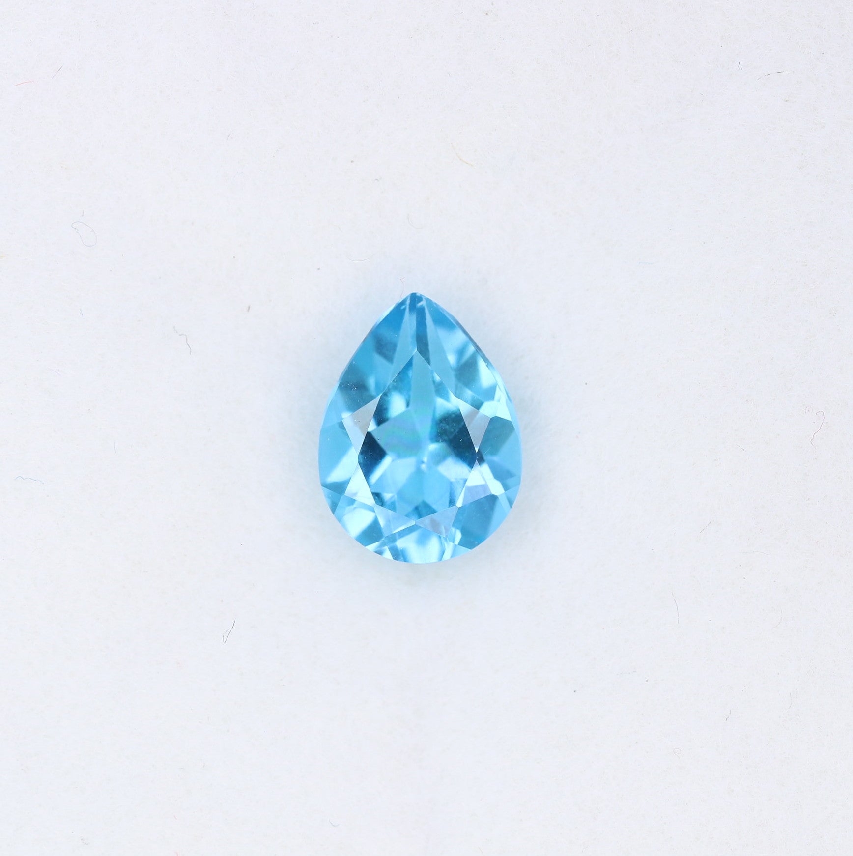 1.32 CT Natural Swiss Blue 8.10 x 6.10 MM Pear Stone For Engagement Ring - JayKrishna Diamond