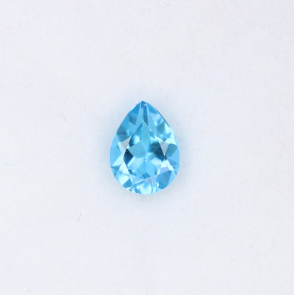 1.32 CT Natural Swiss Blue 8.10 x 6.10 MM Pear Stone For Engagement Ring - JayKrishna Diamond