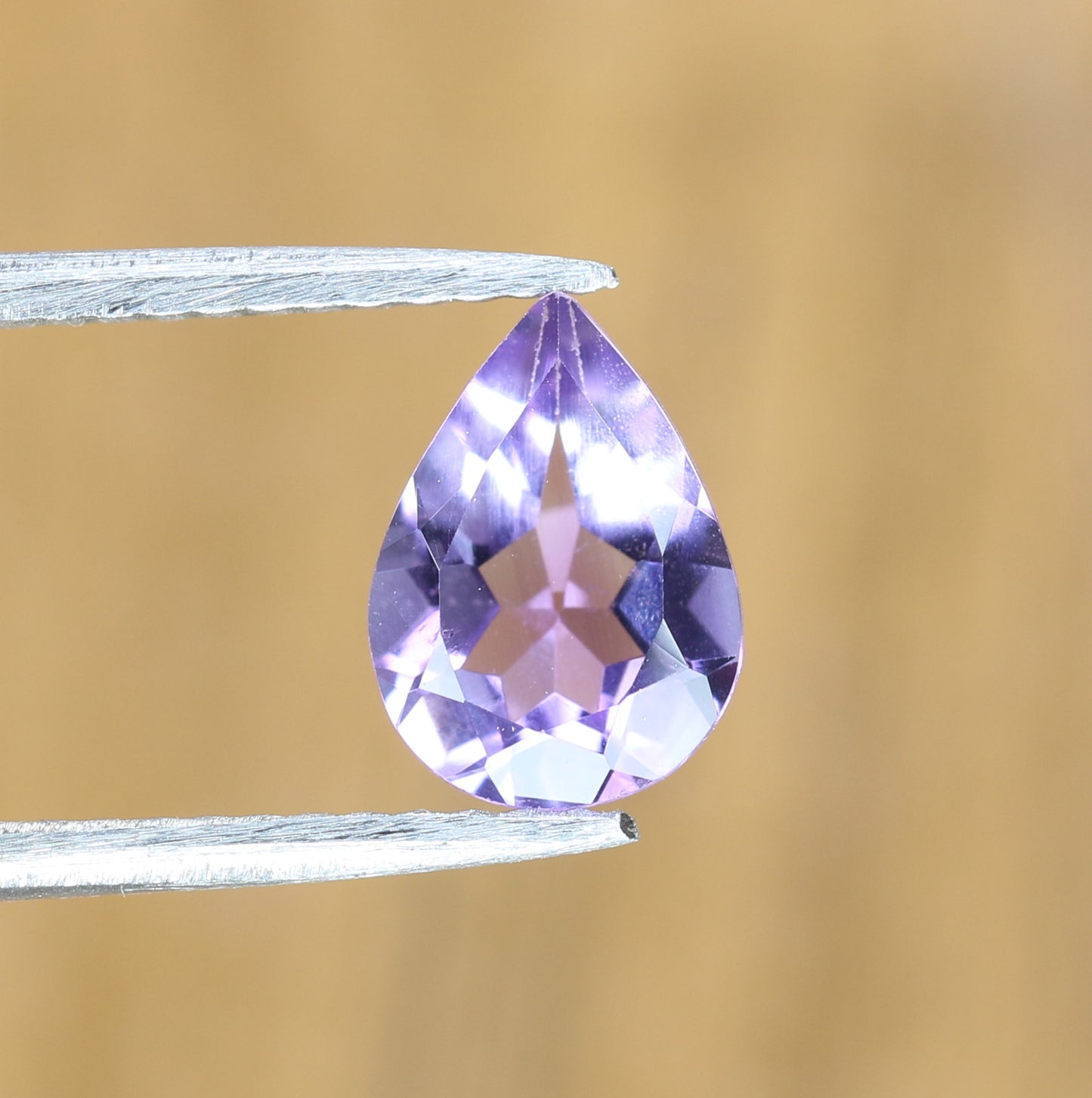 0.84 CT Fancy Purple Amethyst Natural Pear Shape Gemstone For Promise Ring - JayKrishna Diamond