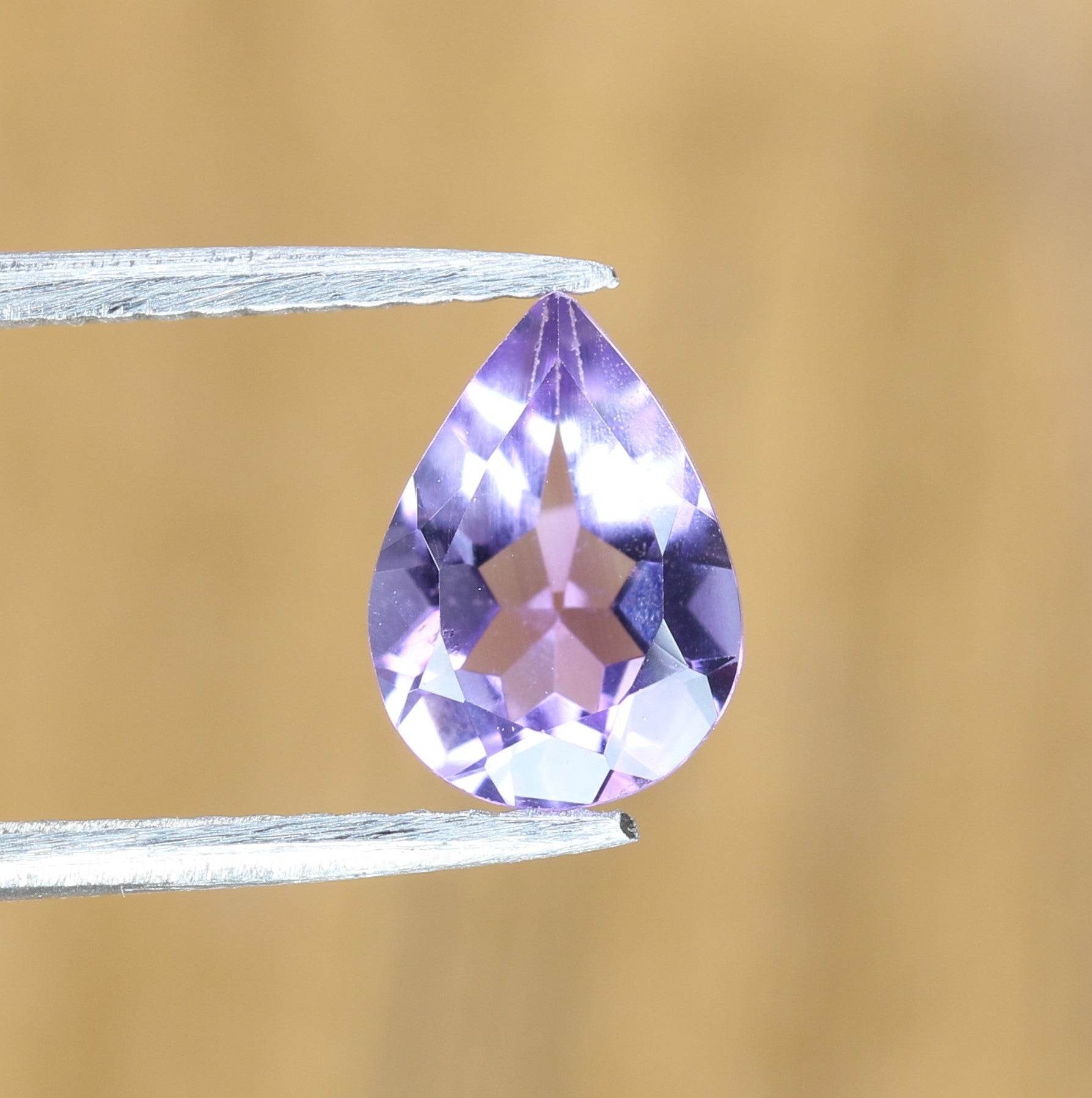 0.84 CT Fancy Purple Amethyst Natural Pear Shape Gemstone For Promise Ring - JayKrishna Diamond