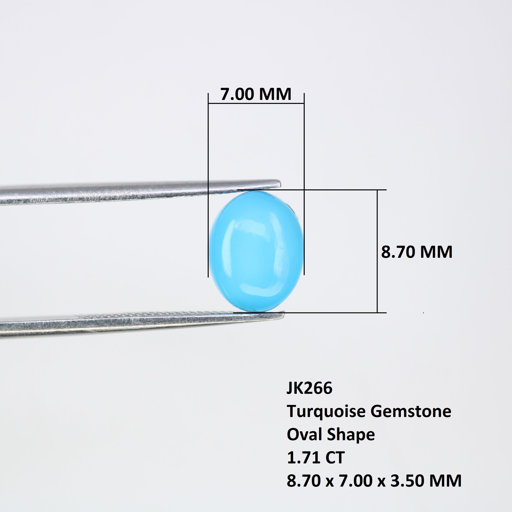 1.71 CT Natural Blue Oval Cut Turquoise Gemstone For Jewellry - JayKrishna Diamond