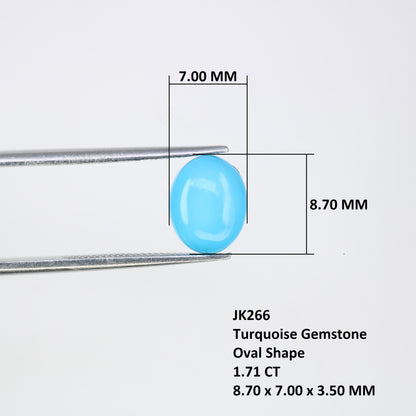 1.71 CT Natural Blue Oval Cut Turquoise Gemstone For Jewellry - JayKrishna Diamond