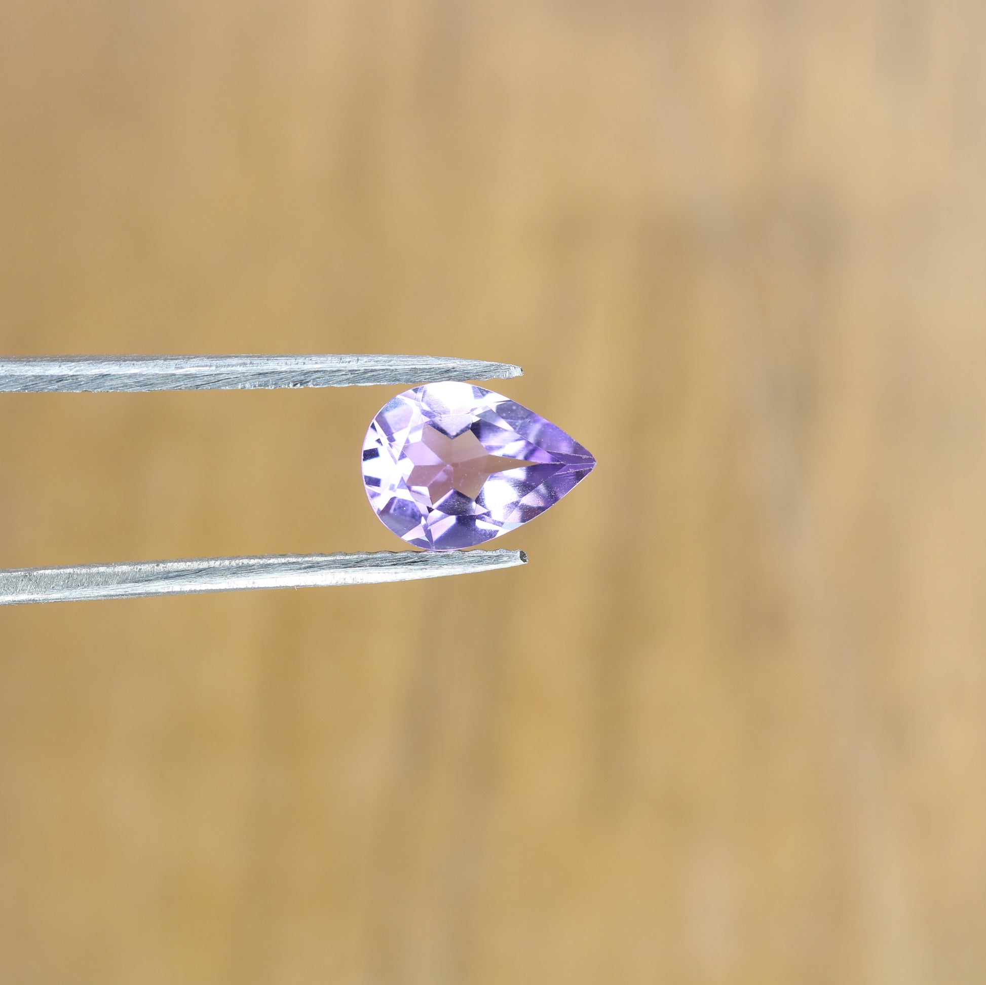 0.84 CT Fancy Purple Amethyst Natural Pear Shape Gemstone For Promise Ring - JayKrishna Diamond