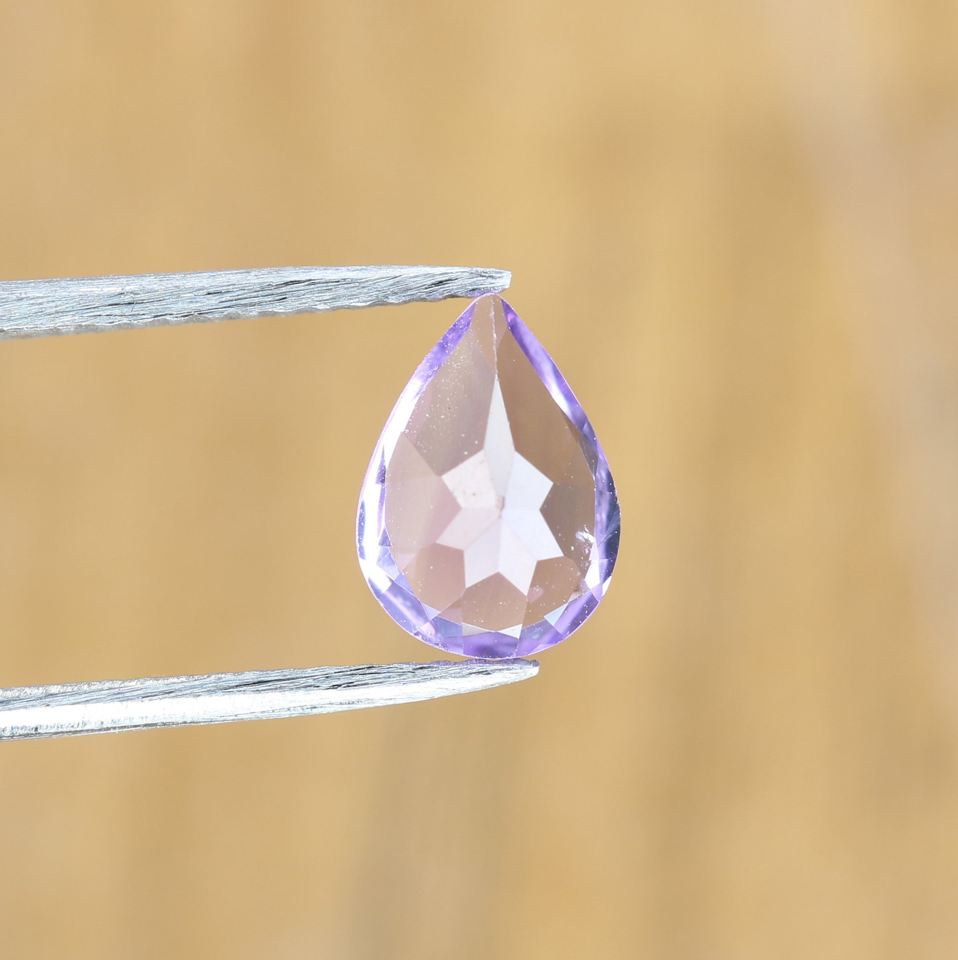 0.84 CT Fancy Purple Amethyst Natural Pear Shape Gemstone For Promise Ring - JayKrishna Diamond