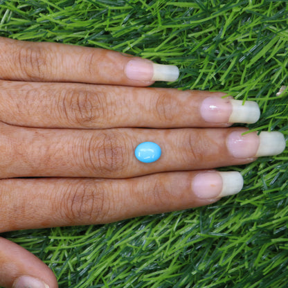1.71 CT Natural Blue Oval Cut Turquoise Gemstone For Jewellry - JayKrishna Diamond