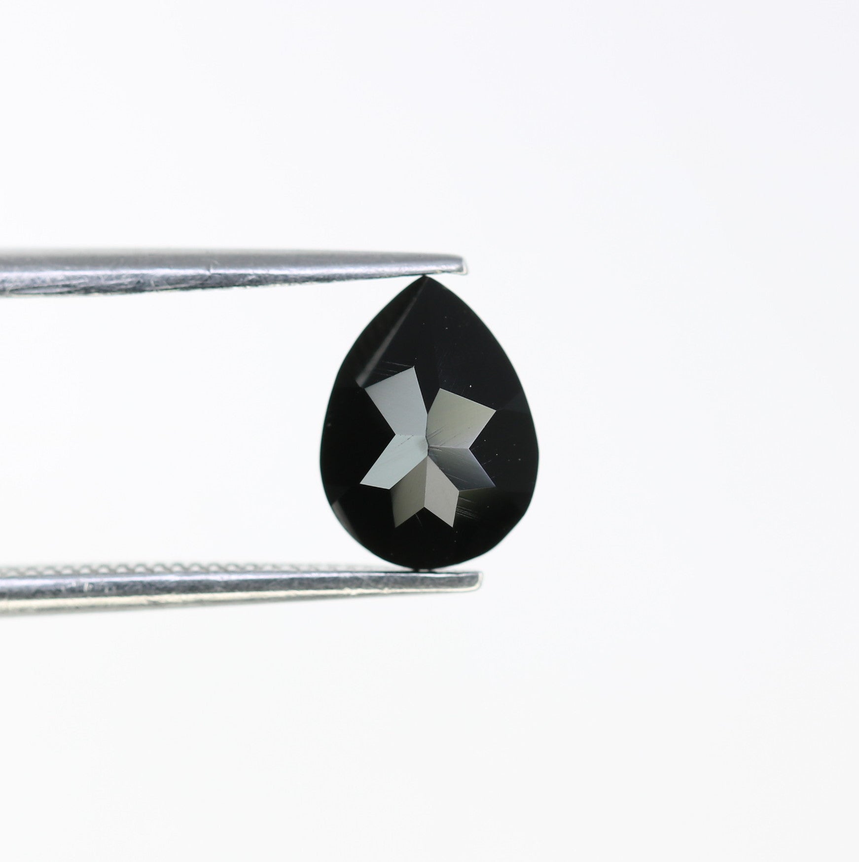 1.08 CT 8.30 x 6.20 MM Pear Shape Black Onyx Stone For Engagement Ring - JayKrishna Diamond