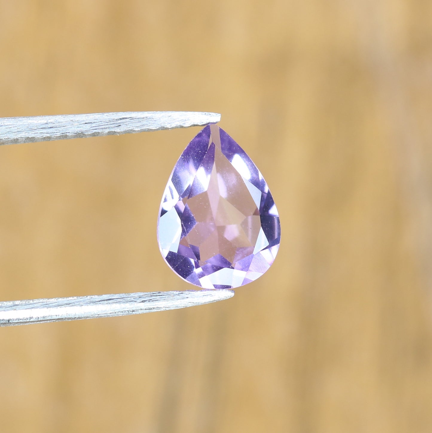 0.75 CT 8.00 MM Natural Purple Amethyst Pear Cut Gemstone For Wedding Ring - JayKrishna Diamond