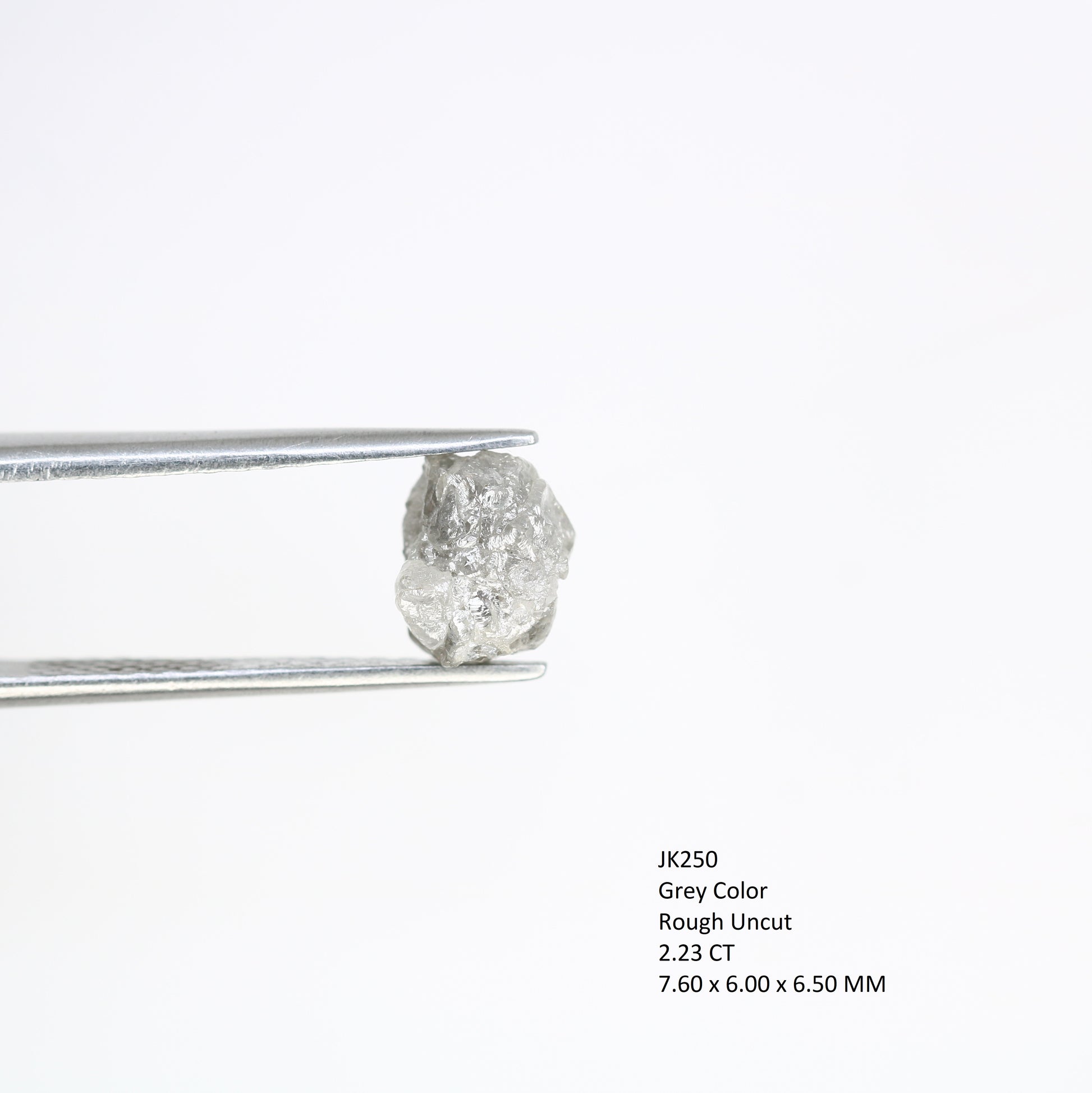 2.23 Carat Natural Loose Antique Grey Color Raw Rough Diamond For Wedding Ring - JayKrishna Diamond