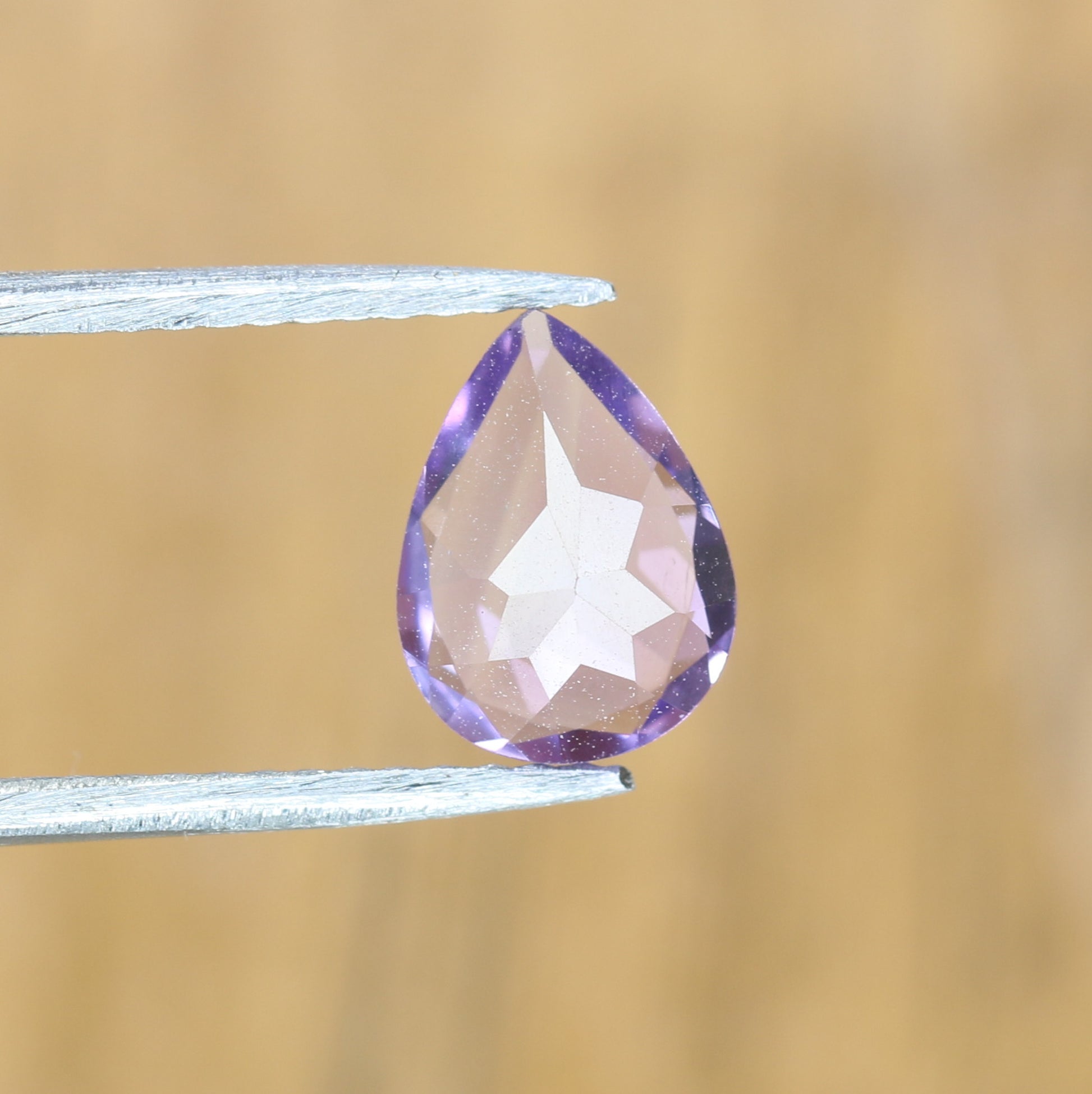 0.75 CT 8.00 MM Natural Purple Amethyst Pear Cut Gemstone For Wedding Ring - JayKrishna Diamond