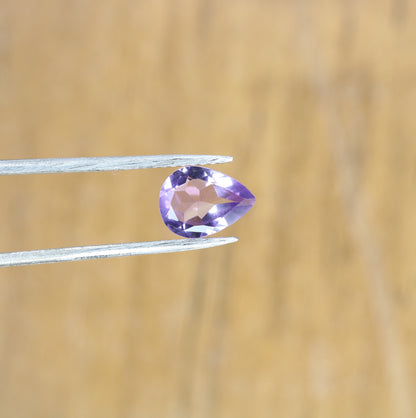 0.75 CT 8.00 MM Natural Purple Amethyst Pear Cut Gemstone For Wedding Ring - JayKrishna Diamond