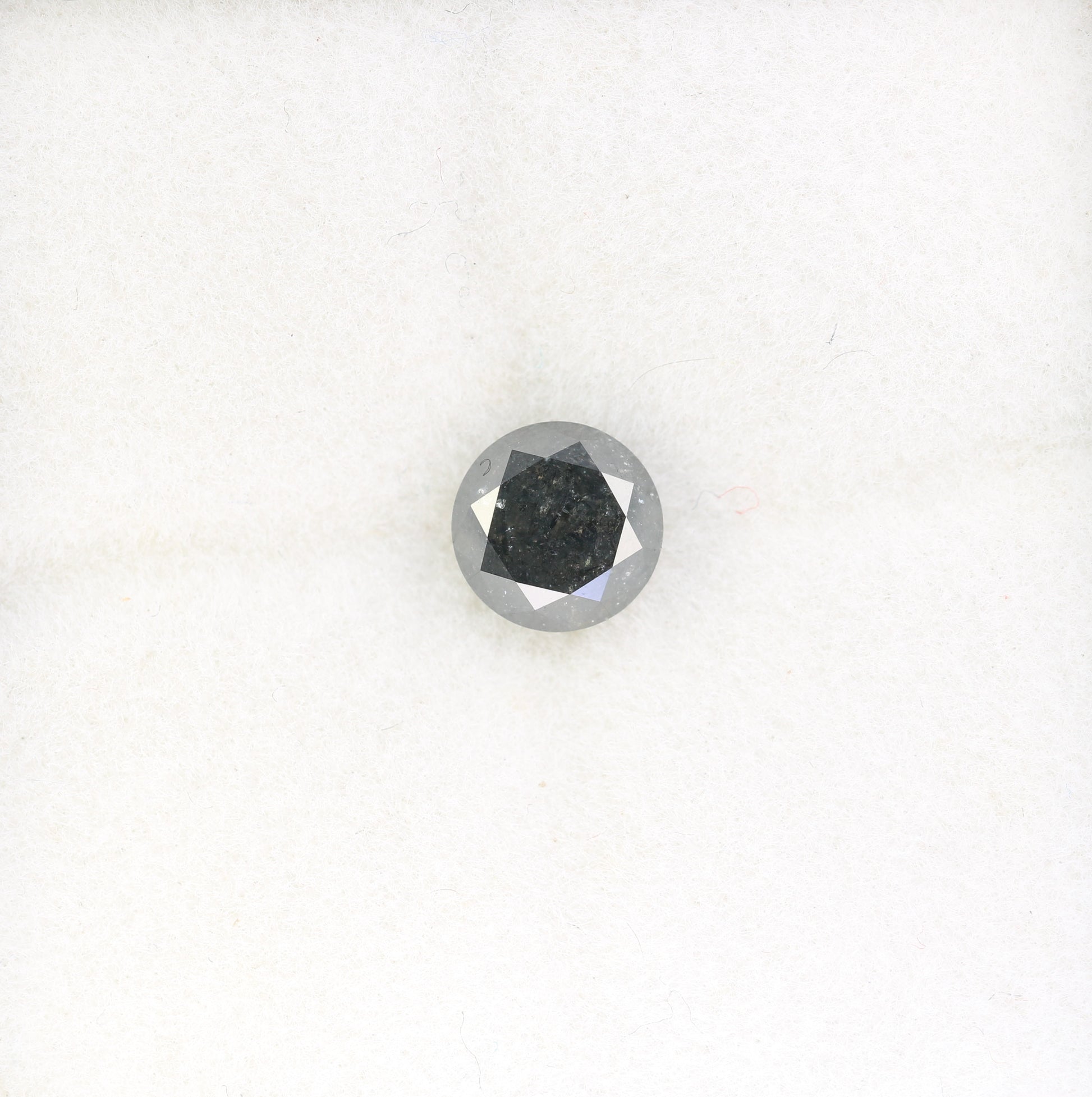 0.94 Carat Salt And Pepper Loose Round Brilliant Shape Diamond For Wedding Ring - JayKrishna Diamond