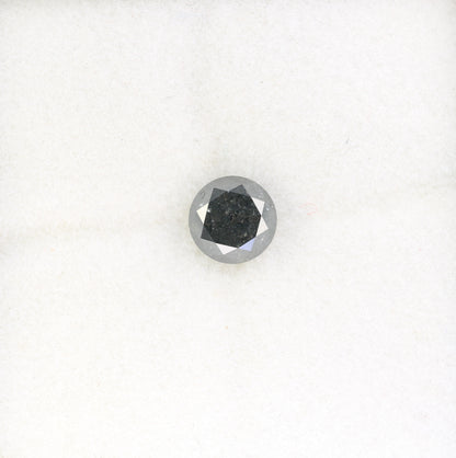 0.94 Carat Salt And Pepper Loose Round Brilliant Shape Diamond For Wedding Ring - JayKrishna Diamond