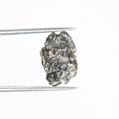 4.75 Carat 12.10 MM Grey Color Natural Loose Raw Rough Diamond For Wedding Ring - JayKrishna Diamond