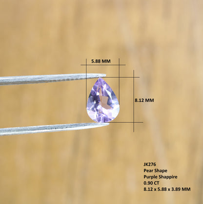 0.90 CT Beautiful Purple Amethyst Fancy Pear Shape Loose Gemstone For Promise Ring - JayKrishna Diamond