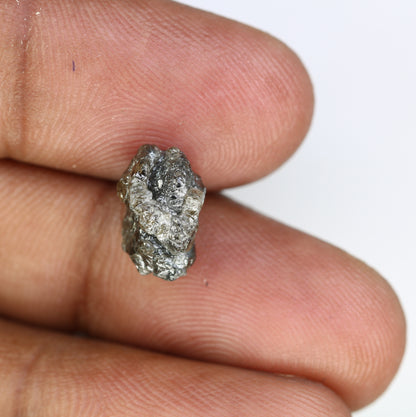 4.75 Carat 12.10 MM Grey Color Natural Loose Raw Rough Diamond For Wedding Ring - JayKrishna Diamond