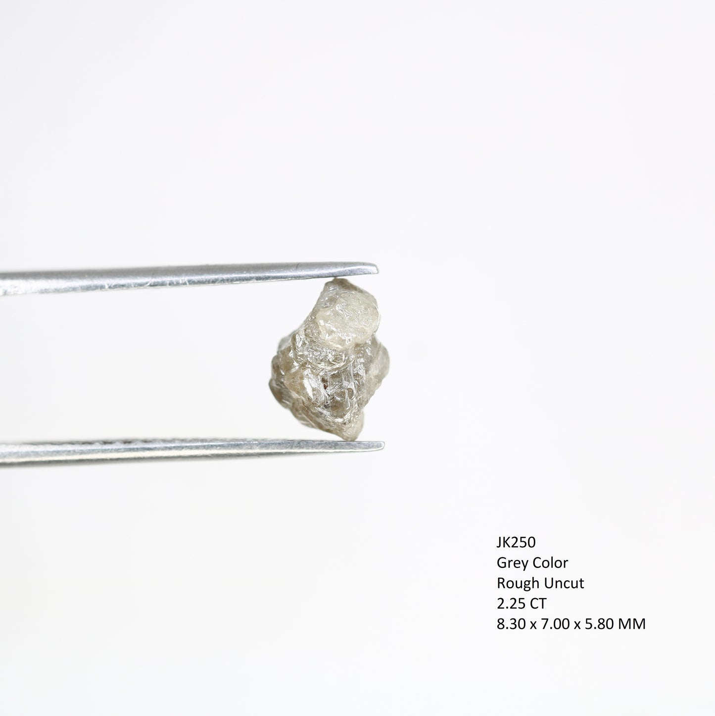 2.25 Carat Natural Loose Grey Color Raw Rough Diamond For Wedding Ring - JayKrishna Diamond