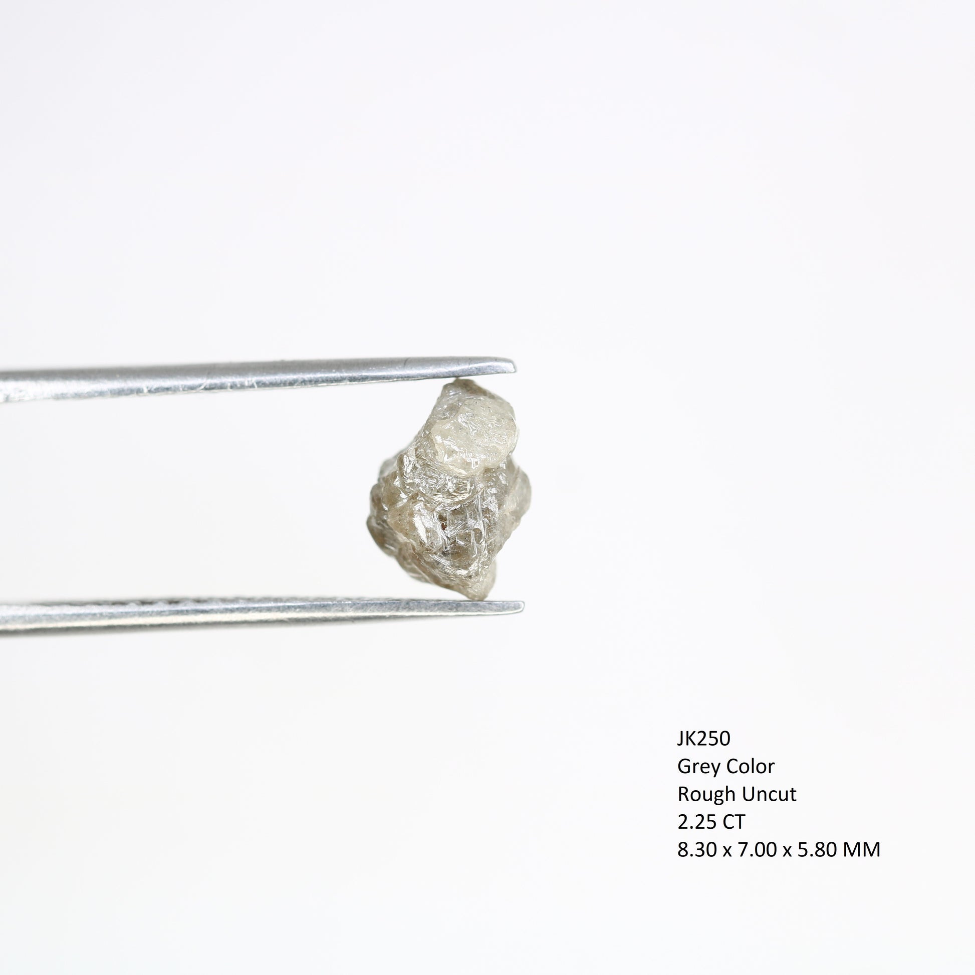 2.25 Carat Natural Loose Grey Color Raw Rough Diamond For Wedding Ring - JayKrishna Diamond