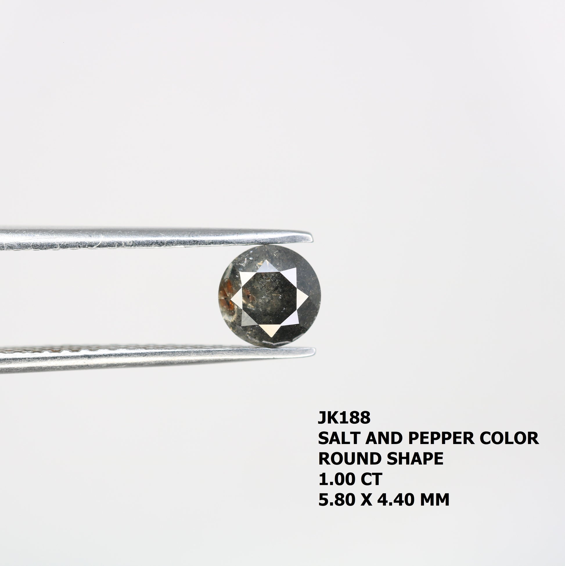 1.00 Carat Loose Salt And Pepper Diamond Ring Round Brilliant Cut Diamond For Galaxy Ring - JayKrishna Diamond