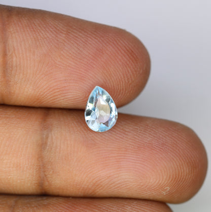1.15 CT 8.30 x 6.00 MM Aquamarine Pear Cut Blue Gemstone For Engagement Ring - JayKrishna Diamond
