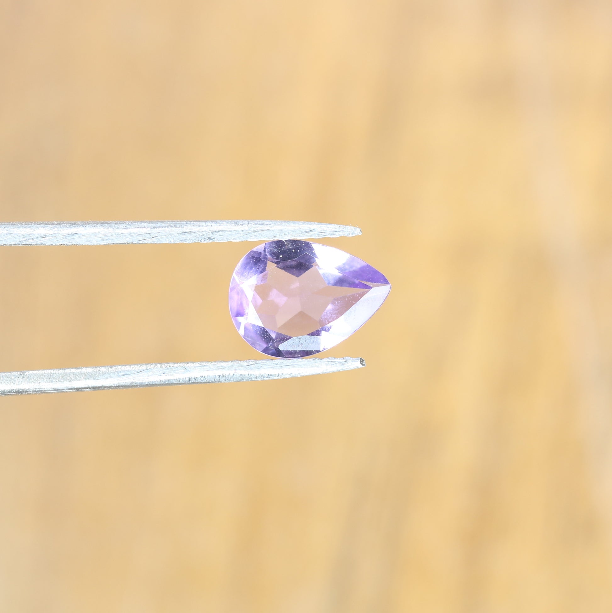 0.79 CT 8.07 MM Beautiful Purple Amethyst Pear Shape Loose Galaxy Diamond For Proposal Ring - JayKrishna Diamond