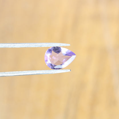 0.79 CT 8.07 MM Beautiful Purple Amethyst Pear Shape Loose Galaxy Diamond For Proposal Ring - JayKrishna Diamond