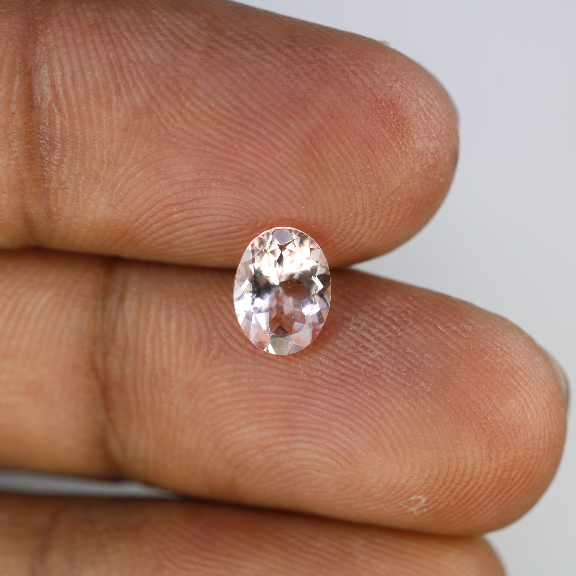 1.18 CT 8.10 x 6.20 MM Morganite Oval Stone For Engagement Ring - JayKrishna Diamond
