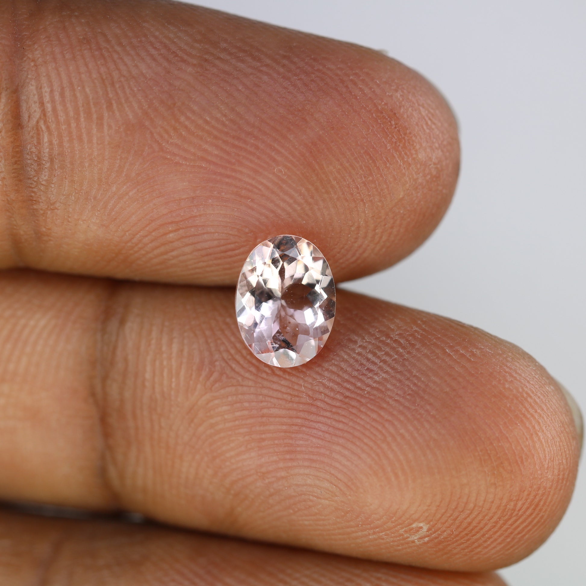 1.18 CT 8.10 x 6.20 MM Morganite Oval Stone For Engagement Ring - JayKrishna Diamond