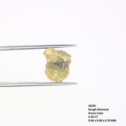 4.35 Carat Green Color Loose Natural Uncut Raw Loose Rough Diamond For Galaxy Diamond Ring - JayKrishna Diamond