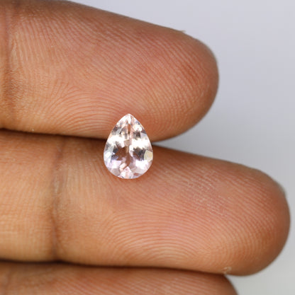 0.97 CT Morganite Pear Stone Pink 8.10 MM Gemstone For Engagement Ring - JayKrishna Diamond
