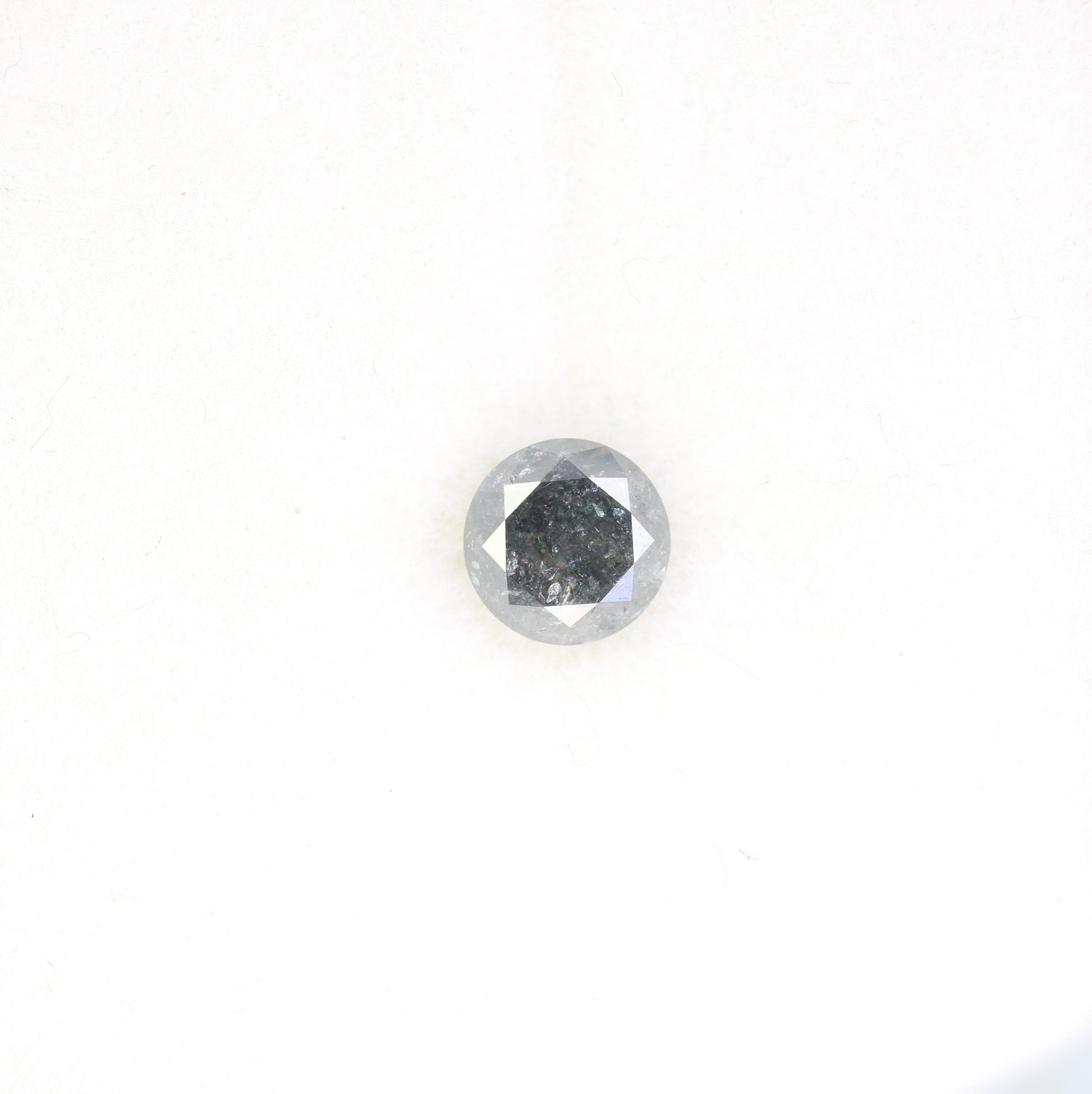 0.79 Carat 5.5 MM Salt And Pepper Round Brilliant Cut Diamond For Wedding Ring - JayKrishna Diamond