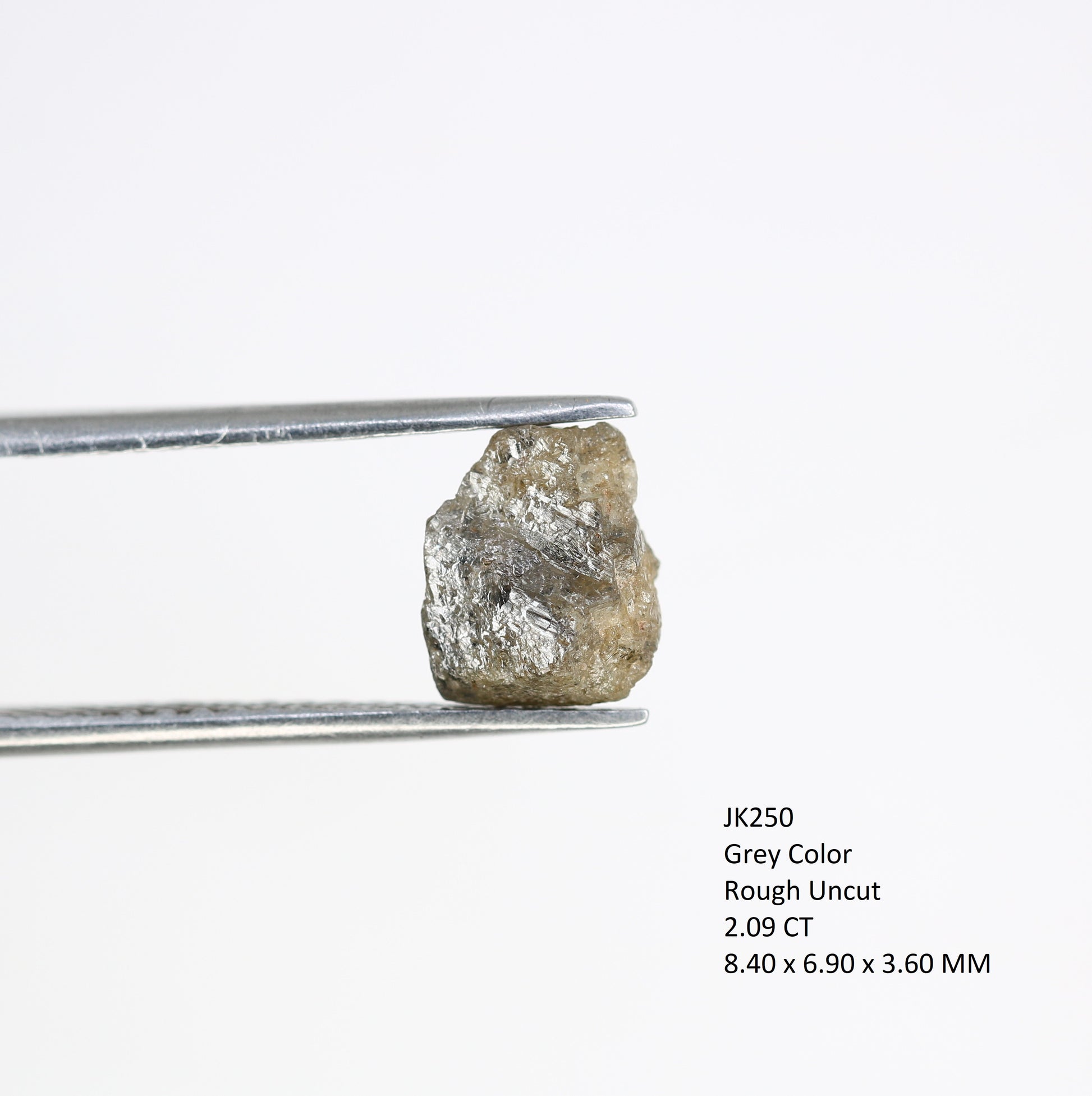 2.09 Carat Grey Color Natural Loose Uncut Raw Rough Diamond For Wedding Ring - JayKrishna Diamond