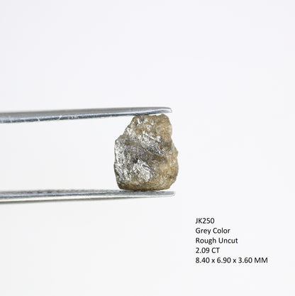 2.09 Carat Grey Color Natural Loose Uncut Raw Rough Diamond For Wedding Ring - JayKrishna Diamond
