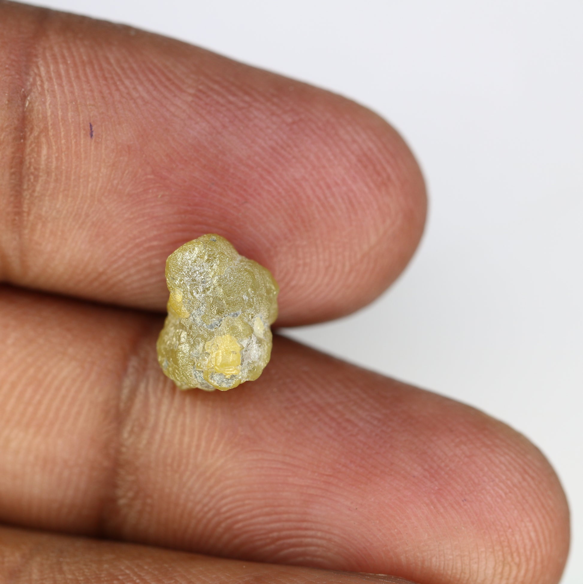 4.41 Carat Natural Fancy Green Color Loose Rough Diamond For Raw Diamond Ring - JayKrishna Diamond