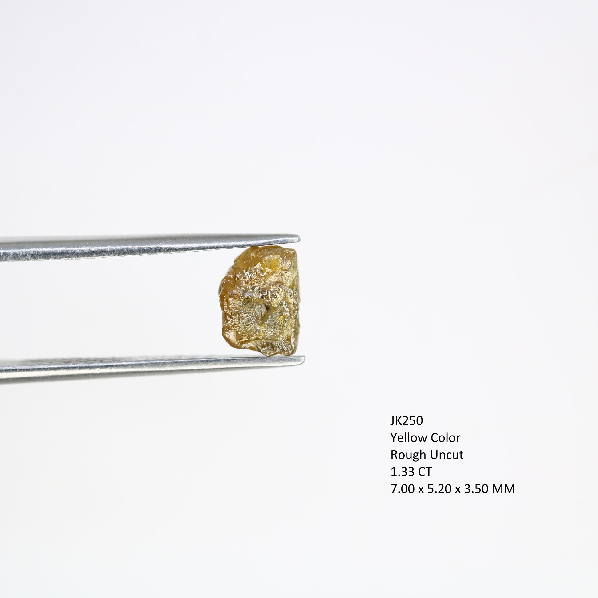 1.33 Carat Carat Natural Yellow Color Loose Fancy Raw Rough Diamond For Wedding Ring - JayKrishna Diamond
