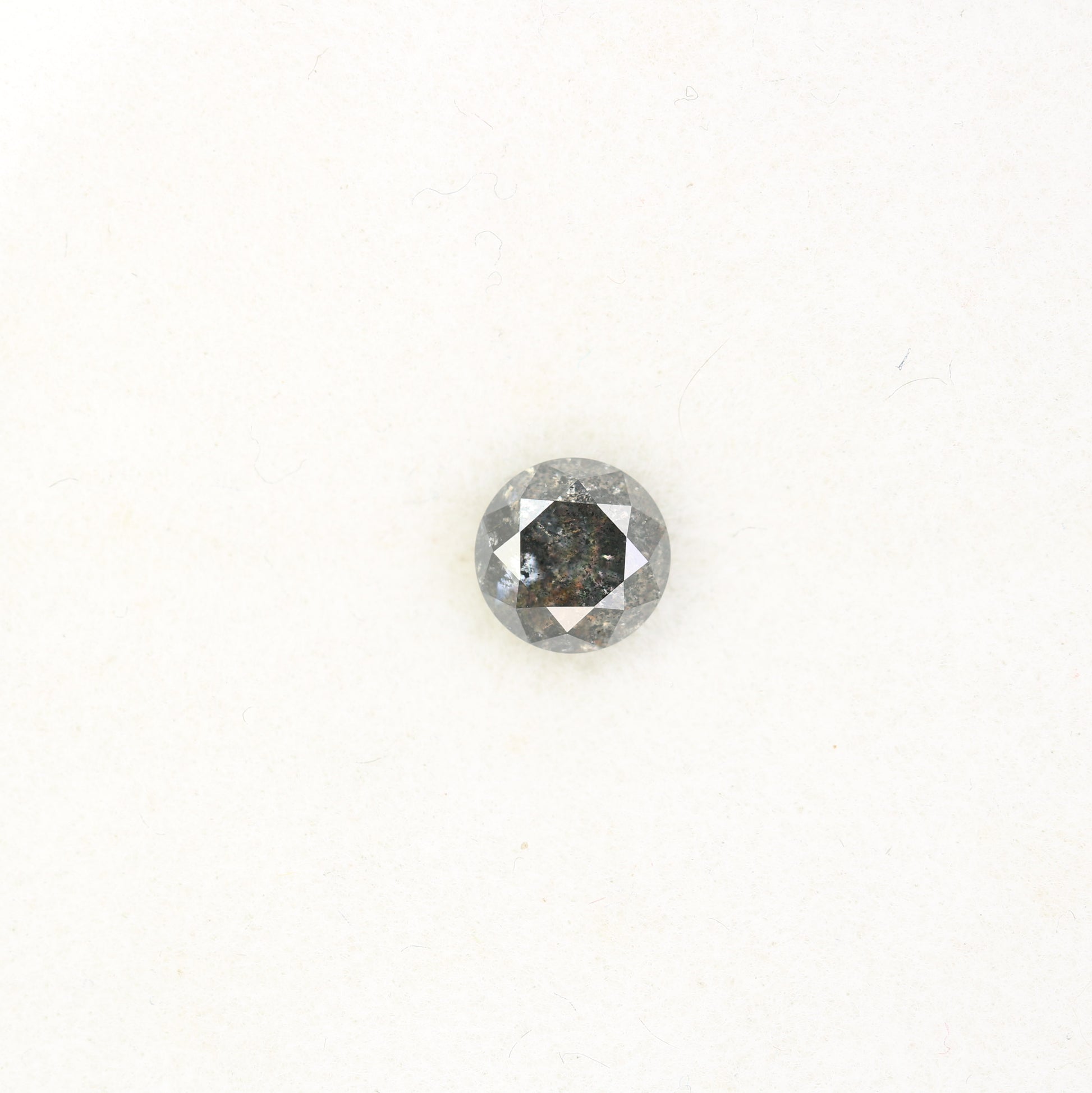 0.52 Carat Salt And Pepper Round Brilliant Cut Diamond For Galaxy Ring - JayKrishna Diamond