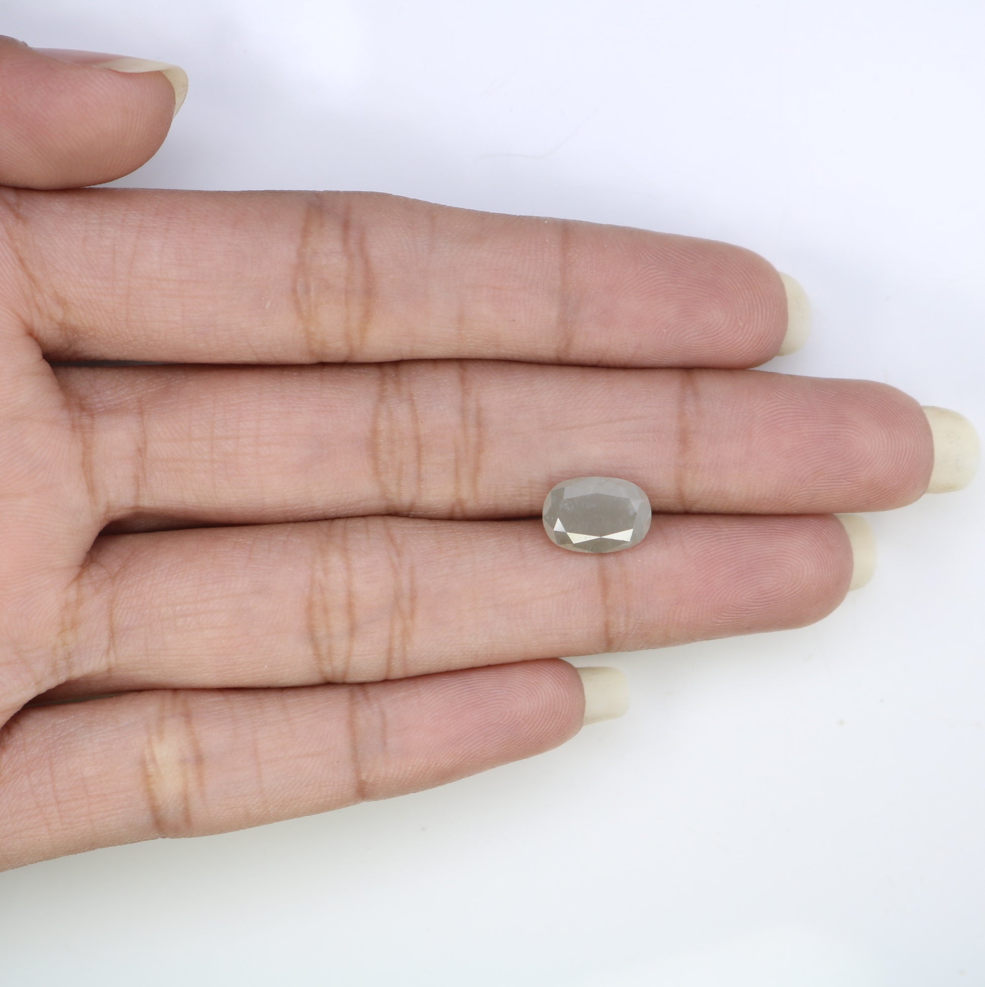 2.83 CT Salt And Pepper Oval Shape Natural Diamond For Engagement Ring - JayKrishna Diamond