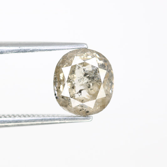 1.93 CT Salt And Pepper Oval Shape Natural Diamond For Proposal Ring - JayKrishna Diamond
