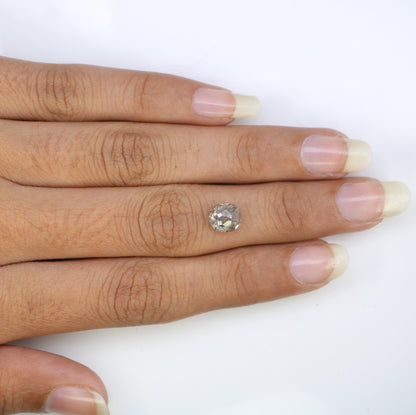 1.93 CT Salt And Pepper Oval Shape Natural Diamond For Proposal Ring - JayKrishna Diamond