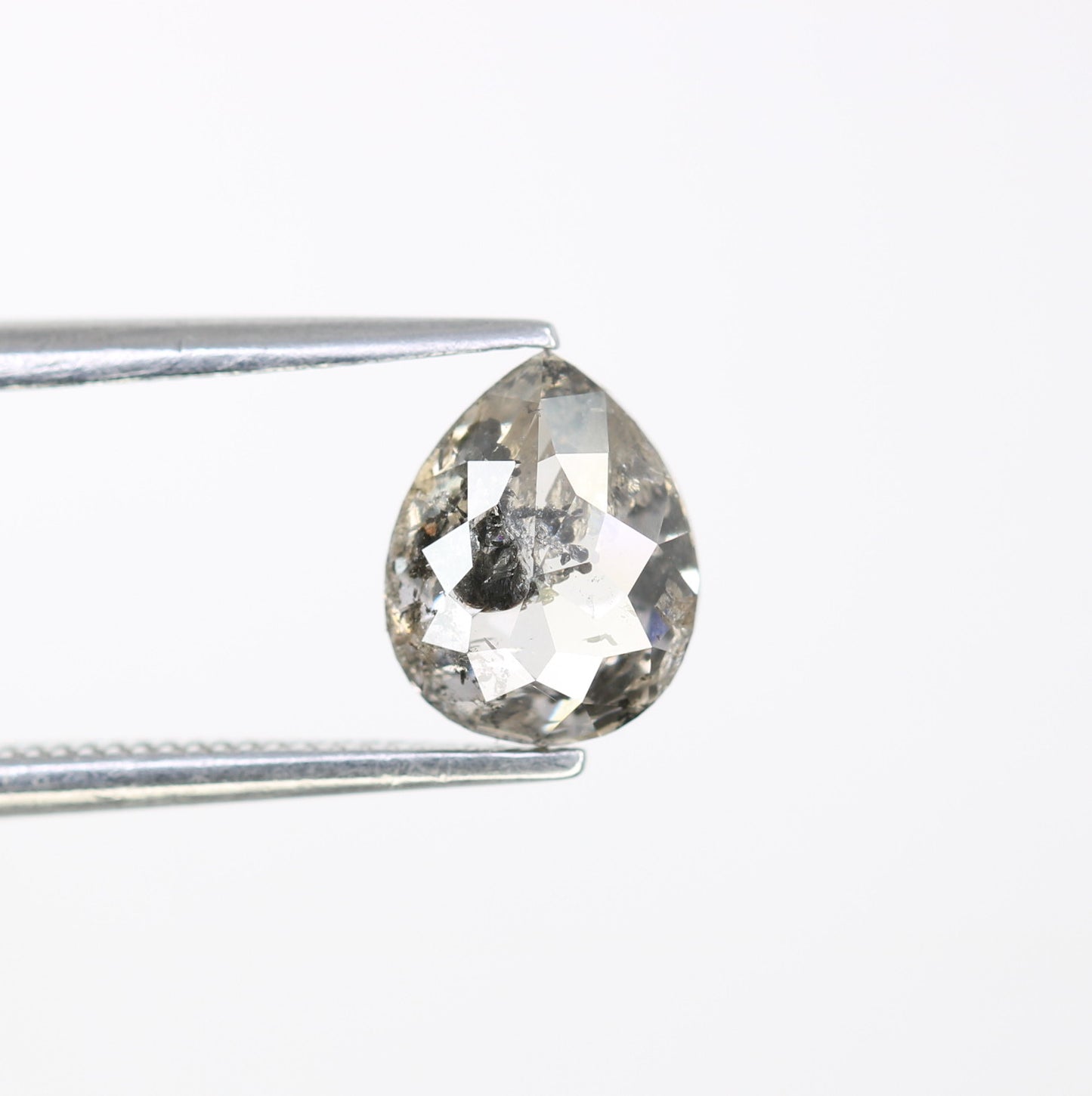 1.44 Carat Pear Shape Loose Salt And Pepper Diamond For Wedding Ring - JayKrishna Diamond