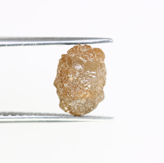 3.29 Carat Dark Orange Color Loose Unique Raw Rough Diamond For Wedding Ring - JayKrishna Diamond