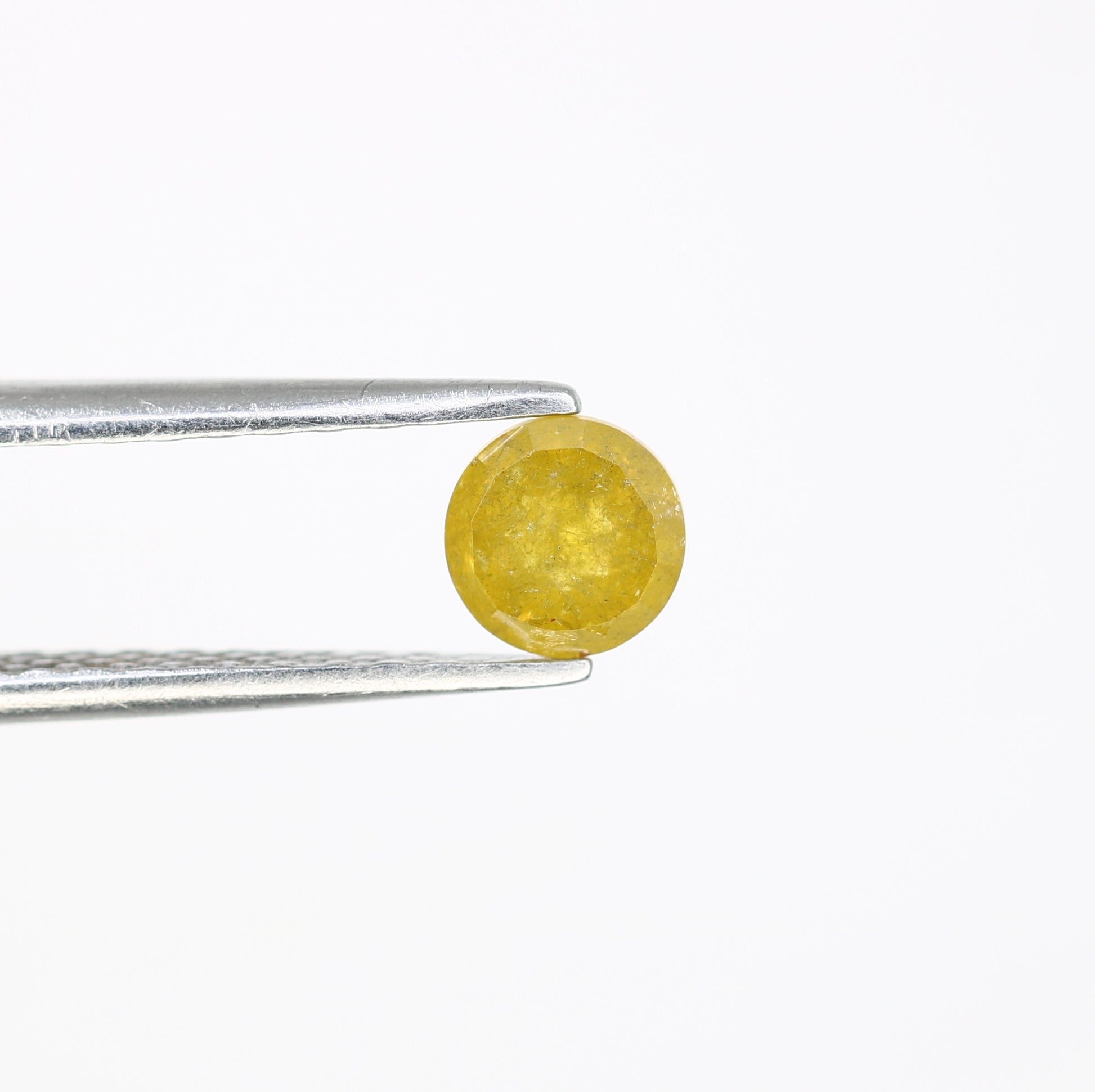 0.67 CT 4.80 x 3.10 MM Fancy Yellow Round Rose Cut Diamond for Promise Ring - Unique Gemstone for Custom Jewelry Creations - JayKrishna Diamond