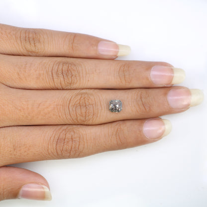 0.99 Carat Salt And Pepper Color Natural Loose Asscher Shape Diamond For Wedding Ring - JayKrishna Diamond